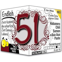 Schlump-Chili Endlich 51 - the funny sharp birthday gift. An original gift idea for a 51st birthday. A gift for men and women