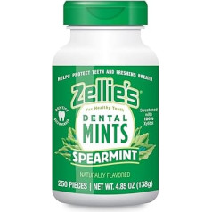 Zellies Sugar Free Spearmint Respiratory Plum Sweets with Xylitol | GMO Free, Low Calorie, Gluten Free, Vegan and Kosher (Pack of 250 - 1-Pack)
