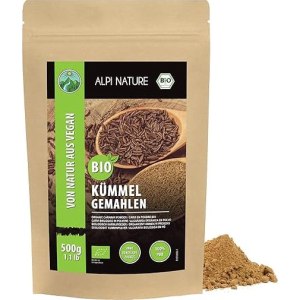 Alpi Nature Cumin Ground Organic 500 g, Cumin Organic, Cumin Seeds Ground, Cumin Seed Powder