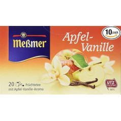 Meßmer Apple Vanilla, 20 Bags, Pack of 10 (10 x 55 g)