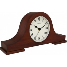 Holzwerk Wooden Vintage Rustic Retro Table Clock Brown Traditional Table Clock Elegant Wooden Table Clock Without Ticking Quiet Roman Numerals Numbers Mantel Clock Living Room Kitchen Floor Clock