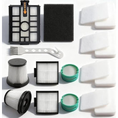 Complete IW3612EU Filter for Shark Detect Pro Cordless Vacuum Cleaner with Auto-Empty System IW3612EU IW3612EUT IW3612AMZEU IW3611EU IW3611DE, HEPA Replacement Filter, Washable & Reusable, 17-Piece