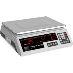 Veikala kontrolsvari 330x240mm barošanas avots + akumulators 40kg / 2g - balts