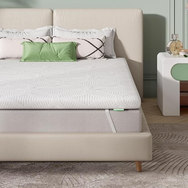Novilla Matratzen Topper 180x200 5cm Höhe Gel Topper Memory Foam MatratzenTopper für Boxspringbett Wohnwagen Schlafsofa Matratzenauflage Bezug Waschbar Oeko-TEx