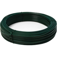 70 m Tension Wire 3.8 mm - Binding Wire Green Coated - Wire Mesh Fence Metal Wire