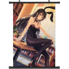 Large 60 x 90 cm Rascal Does Not Dream of Bunny Senpai Kakemono Scroll Picture Anime Manga Fabric Poster Wall Scroll Poster Wall Decoration Gift Motif: Bunny Girl Senpai