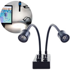 Microscope Light Source Desktop USB Mini LED Gooseneck Dual Illuminator for Stereo Microscope Industrial Video Camera C Zoom Repair Lens