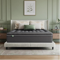 Novilla Premium Mattress Topper 140 x 190 cm - Ultra Comfort, Soft and Breathable - 4 Seasons, Deep Pocket 30 cm - Dark Grey