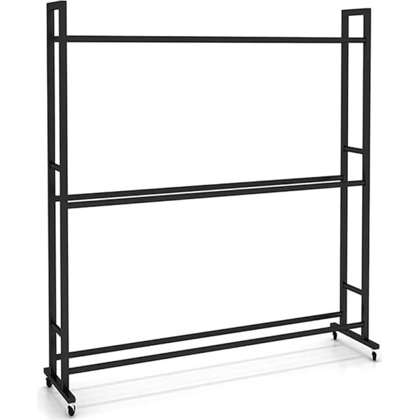 3-stöckiges Yoga-Ballregal, Stahlaufbewahrung für Fitnessstudio & Studio, passend für 155 cm, 175 cm, 200 cm Gymnastikbälle, platzsparende Halterung für Fitnessgeräte, Schwarz