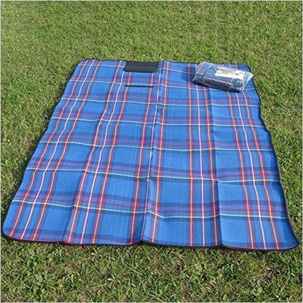 Picknickmatte Folding Isomatte im Freien Picknick am Strand Lightweig Wasserdichtes Schlafen Camping-Auflage-Matte Moistureproof Karierte Decke Picknickdecke(Green)