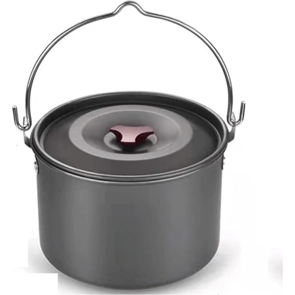 Pot Outdoor Portable Camping Hanging Pot Large Grill Stockpot Picnic Set Pot Picnic Pot