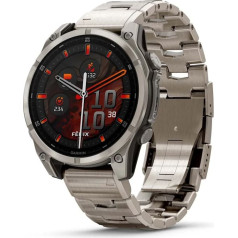 Garmin Fenix 8 amoled 47mm safīra nerūsējošā tērauda rokassprādze sporta pulkstenis