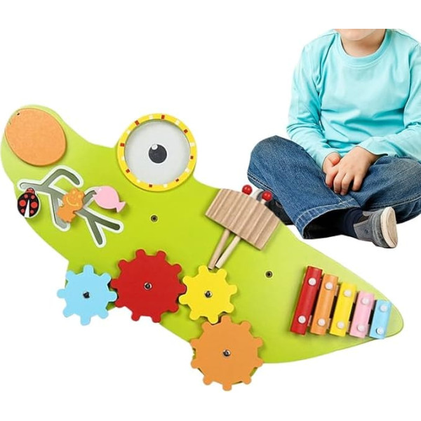 Activity Wall Board - Sensory Wooden Cube Activity Toy Educational Game Educational Game for Interactive Learning