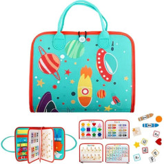 Generico Belegtes Buch für Kinder - 23 cm Spielzeug | Buchtafel aus Filz, Aktivitätsspiel im Vorschulalter, frühes Lernen, sensorische Tafel, weich, für