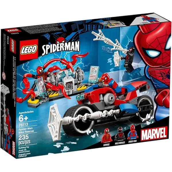 LEGO 76113 Spider-Man Motorcycle Rescue Children's Toy, Colourful
