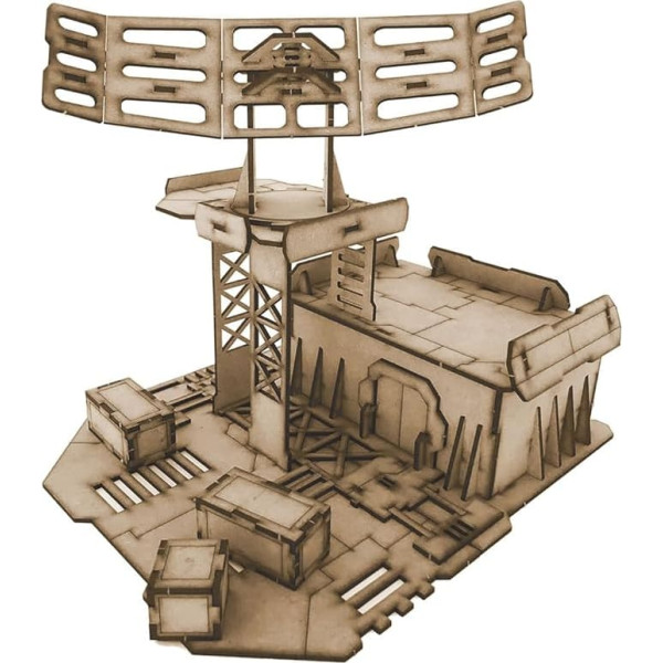 Radar Station - Backdrop Set for Miniatures in Scale 28 mm / 35 mm - Tabletop Miniatures Wargame 3D Landscape - MDF 3 mm