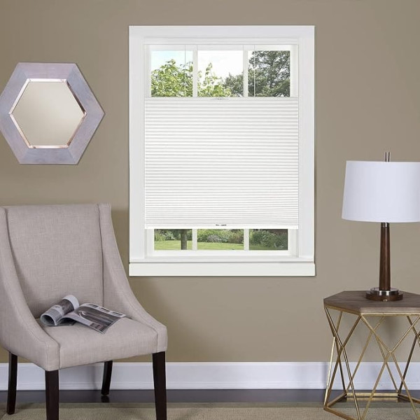 Achim Home Furnishings Top-Down Cordless Honeycomb Cellular Pleated Shade, 27 by 64