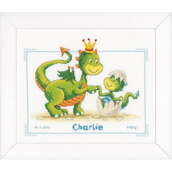 Vervaco Dragons, Polyester Cotton, Assorted, 42.5 x 2 x 32.5 cm