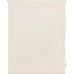 Smooth Sheer Roller Blind - 120cm Width x 175cm Length - Fabric 117cm x 170cm - Beige - Easy to Install on Wall or Ceiling