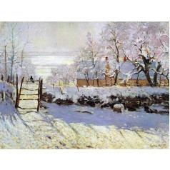 Wee Blue Coo Claude Monet Magpie Old Master Painting Art Print Poster Wall Decor 12X16 Inch