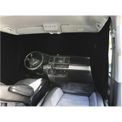 BREMER SITZBEZÜGE Front Windscreen Sun Protection Camping Driver's Cab Curtains Compatible with Mercedes Sprinter W906 in Black