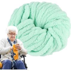 Chenille Chunky Yarn - 88.5Ft Soft Chenille Yarn | 2cm/0.79 inches Weaving Craft Crocheting Supplies for Scarf Clothes Pillow Basket Pet Bed Blanket Making