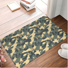 Fußmatte für den Innen- und Außenbereich – Grüner Camouflage-Flugzeugdruck, Küchenteppich, Matten für Boden, Badematte für Badezimmer, waschbar, dünn, Badezimmerteppich, passend unter die Tür