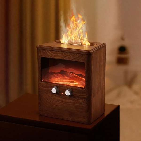 Aroma Diffuser for Essential Oils, Ultrasonic Humidifier, Fragrance Oil, Oil Burners, Aromatherapy Diffuser for Yoga, Office, Bedroom, White (3L Flames)