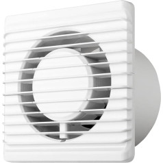 MKK Bathroom Fan Living Room Fan Diameter 100 mm - Quiet Bathroom & Toilet Fan, Wall Fan Standard White - Energy Efficient & Easy Assembly
