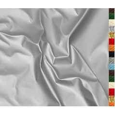 A-Express Soft Faux Leather Fabric Soft Imitation Leather Elastane Stretchy Leather Fabric Vinyl Material 140 cm Width 230 GSM Sold by the Metre - 200 cm x 140 cm Silver