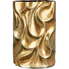 GILDE Decorative Ceramic Vase Flower Vase – Waterproof European Manufacture – Decorative Living Room – Advent Christmas Decoration Gold – Colour: Antique Gold Height 36 cm