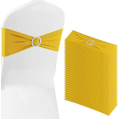 Chair Sashes, 50 Pieces Spandex Stretch Chair Band Sashes with Buckles for Folding Chairs, Wedding, Party, Reception, Baby Shower, Events, Banquet, Decorations