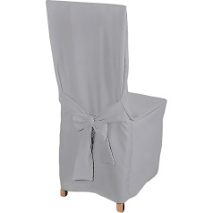 Chair Covers with Bowknot, Universal Seat Covers to Protect Chairs for Living Room, Dining Room or Kitchen, Perfect for All Occasions, Grey, 4 Pieces