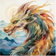cukol cukol Dragon Cross Stitch Set Pre-Printed Animals Embroidery Templates Embroidery Pictures Pre-Printed Cross Stitch Embroidery Kits Embroidery Kit Cross Stitch Embroidery Kit Embroidery Set