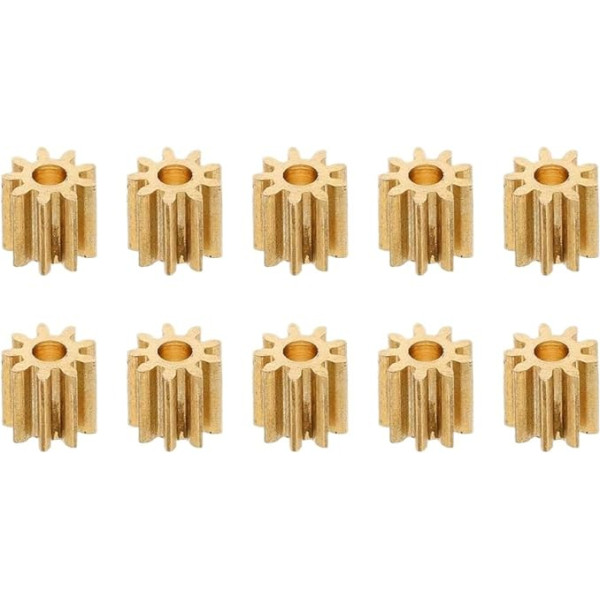 Motor Pinion, Motor Pinion, 10 Pieces Copper Motor Pinion, 0.5 Module Mini Motorcycle Gear, 10 Tooth Thickness 3/4/5/6/10/mm, Mechanical Gear Spare Part for Model Aircraft DIY Toys (Color : 0.5M, Size