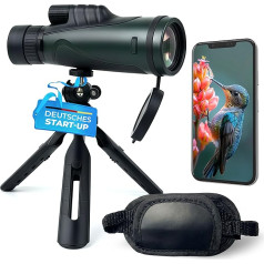 Zoom Monocular 10-30 x 50 with Tripod and Hand Strap [IPX4, FMC & BAK4], Suitable for Adults, HD Wide Vision Telescope, Monocular Water-Repellent, for Hunting, Hiking, with Bag