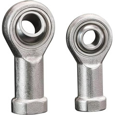 Kugelgelenk aus Edelstahl, 2PCS SSI12T/KStainless Steel Rod End Bearing M12x1.75 Thread Self-Luricating Ends