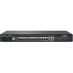 Lancom Systems GS-2328F Managed L3 Gigabit Ethernet (10/100/1000) 1U Black Systems GS-2328F, Managed, L3, Gigabit Ethernet (10/100/1000), Rack mounting, 1U