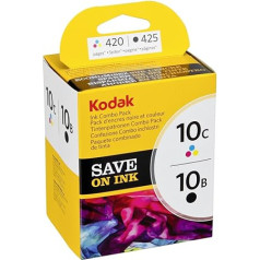 Kodak 3949948 Genuine 10B/ 10C Ink Cartridge Combo Pack - Black/ Colour (425/ 420 Pages)