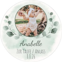 Edible Cake Topper with Desired Photo and Text for Christening, Communion, Confirmation, Religious Celebration (20 cm, Wafer Card)