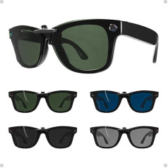 4 Pack Polarized Sunglasses Attachments for Ray-Ban Meta Smart Glasses (Wayfarer), Anti-Blend UV400 Protection Clip-On, Sensor Friendly, 4 Colors (M/Standard 50mm)