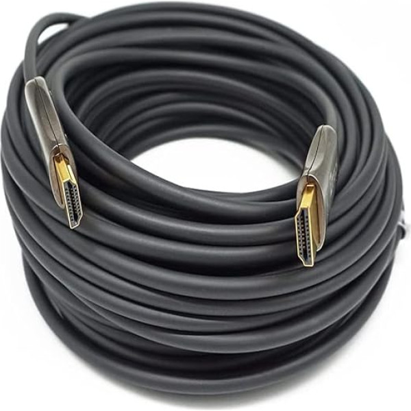 DTech Slim Fibre Optic HDMI Cable 2.0 UHD 4K 60Hz 18Gbps in Wall Installation for Ultra HD Gaming Monitor Projector (328ft)