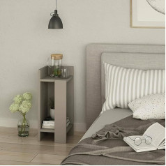 Dmora - Celestia Bedside Table, Low Chest of Drawers, Table, Multifunctional Bedside Table, 25 x 27 x 60 cm, Dove