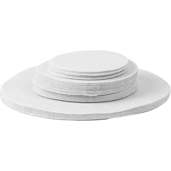 IMIKEYA 48 Stück Runde Filz Tischsets und Untersetzer aus Weißem Filz rutschfest und Dekorativ für Esszimmer und Pflanzenschutz Minimalistisches Design