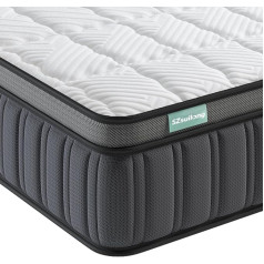 SZsuilong Single Mattress Memory Foam Pocket Spring Hybrid Mattress Orthopedic Mattresses Single Bed Stress Relief Zone Support Breathable Fabric Medium Firm 90x