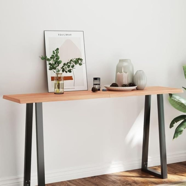 AUVYI Dining Table Replacement Table Top 160 x 40 x 4 cm Table Top Rectangular Bar Table Top Wooden Top Cafes Side Table Desk Top Coffee Table Top Restaurants Light Brown Solid Oak Wood