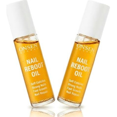 Onsen Cuticle Oil 2 x 10 ml - Japanese Nail Oil Treatment for Damaged Nails - Natural Nail Care & Cuticle Repair - Visible Results for Perfect Nails