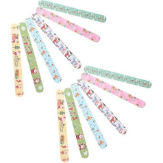 Healvian Christmas Nail File Double-Sided 7 Inch Mini Nail Files with Christmas Motif for Manicure Pedicure Nail Care Salon Accessories