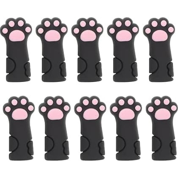 Zerodeko Nagelhautzangen Abdeckung 10 Stück Elastische Silikon Katzenpfoten Schutzhüllen Schwarz für Maniküre und Pediküre Pinzette mit Stoßfestem Schutz