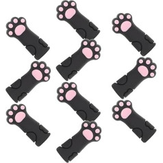 Ciieeo Silikon Nagelhautzangen Abdeckung und Schutzhüllen für Pinzetten 10 Stück Katzenpfoten Schwarz Stoßfest für Nagelpflege und Professionelle Maniküre